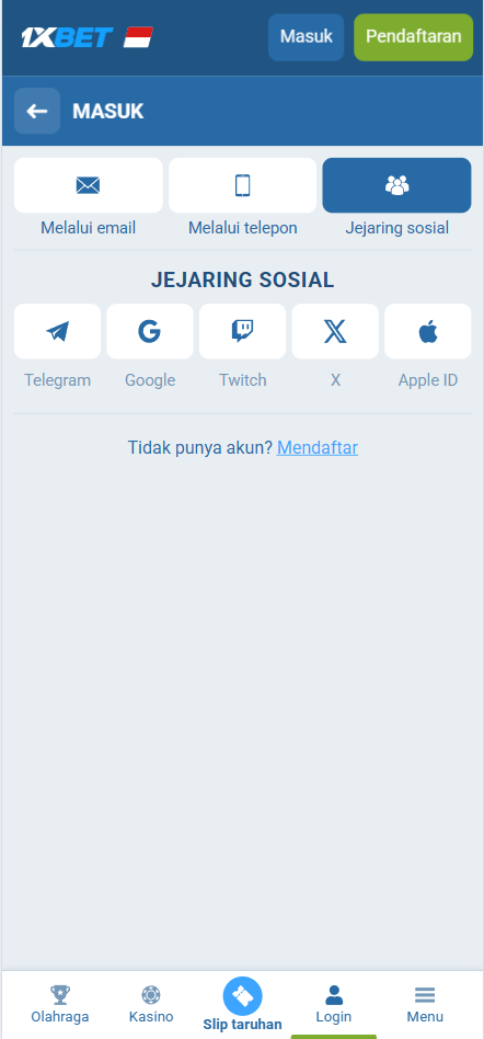 1xbet login
