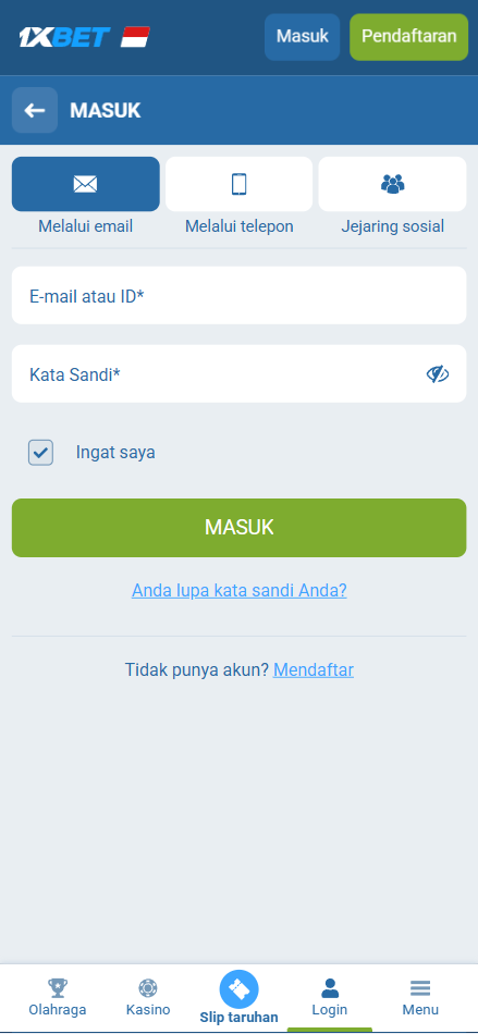 1xbet login